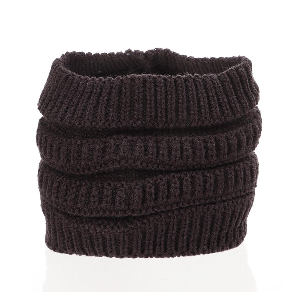 Thicken Headwear Turban Hair Accessories Ear Warmer Ponytail Beanie Hat Knitting Headband Hair Band