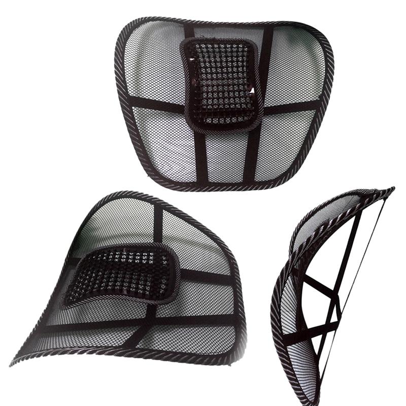 Massage Vent Mesh Lumbar Lower Back Brace Support Car Seat Chair Cushion Pad