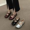 Soft-soled single shoes women's skirt Doudou shoes new shallow mouth flat bottom fashionable versatile grandma shoes women