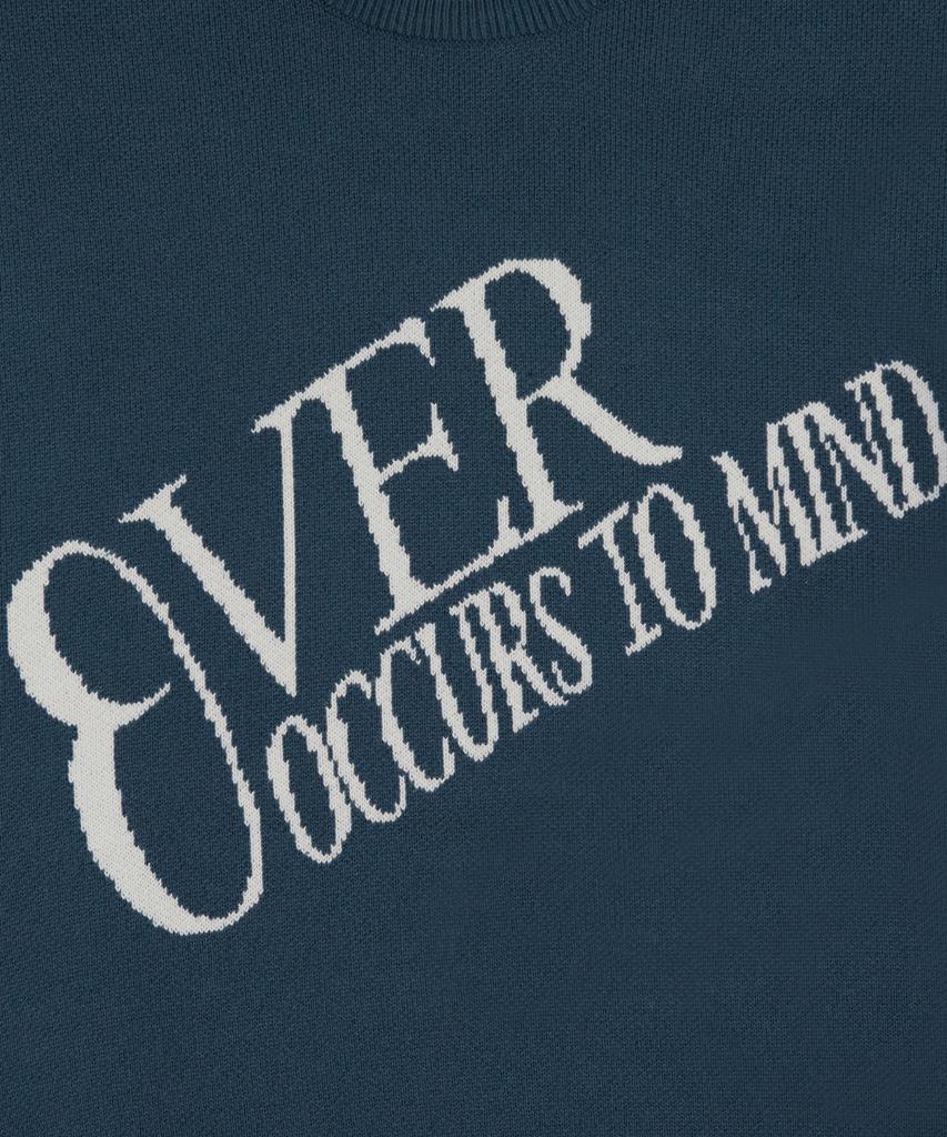 DRAW FIT Ocers Lettering Pullover Knit [Blue]