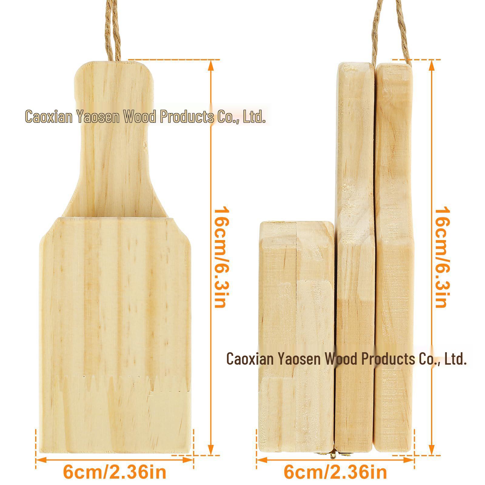 Foldable Wooden Banana & Potato Masher - Wall-Mounted Solid Wood Cake Press Plate