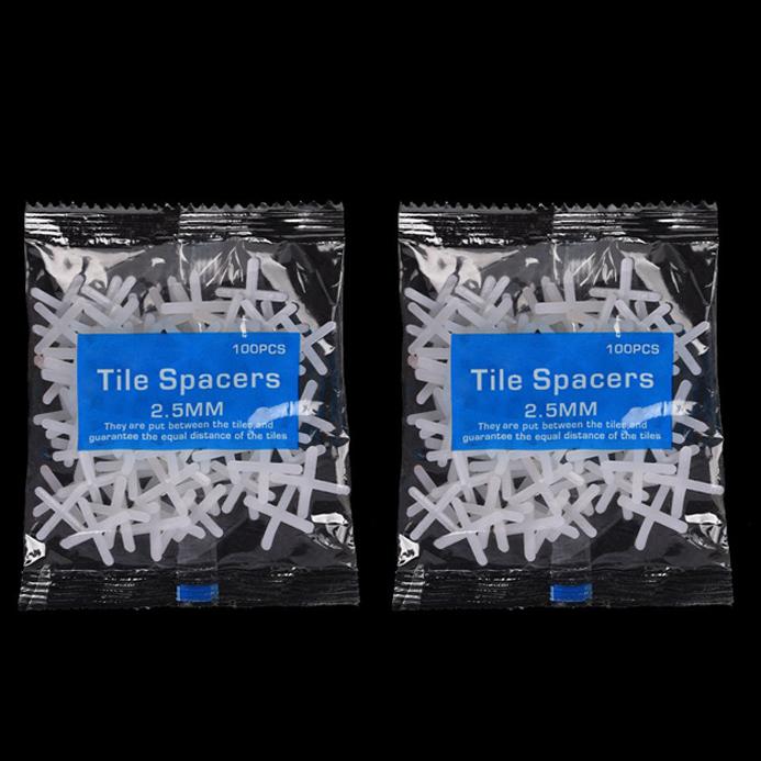 200PCS Tile Spacer Cross Ceramic Tile Leveling System Clips Spacer Construction Tools Floor Wall Laying Clips