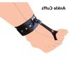 European American Adult SexToys Husband and Wife Flirting Alternative Flirting Black Leather Binding Bondage Finger Handcuffs