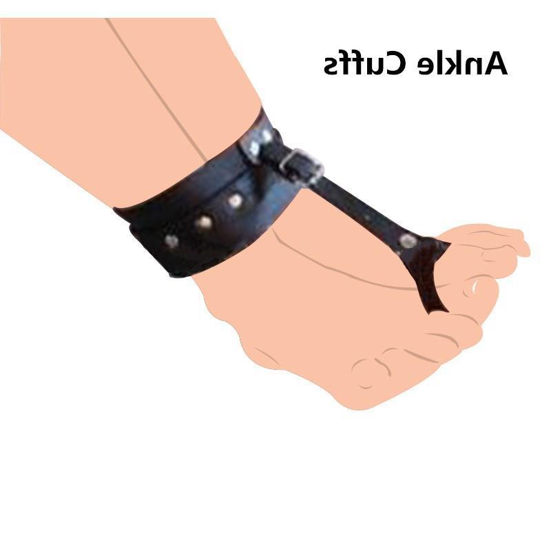 European American Adult SexToys Husband and Wife Flirting Alternative Flirting Black Leather Binding Bondage Finger Handcuffs