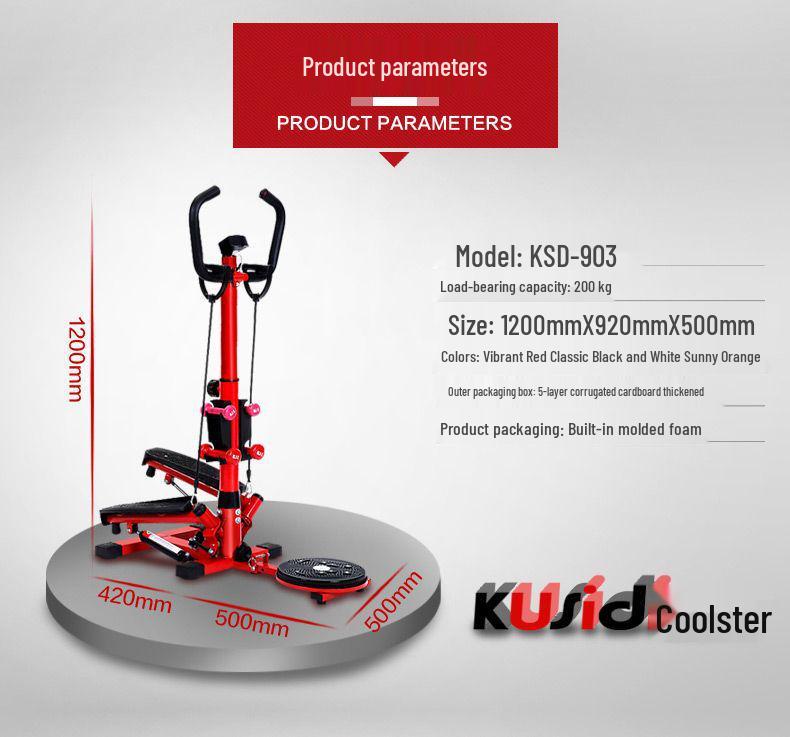 Multifunctional Silent Stepper with Twist Waist and Pull Rope