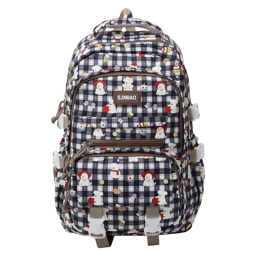 Schoolbag high-value backpack college student cute cartoon printed schoolbag junior high school student sweet large-capacity versatile backpack