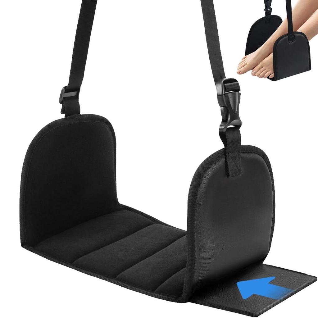 Portable Airplane Foot Hammock for Long-Distance Travel and Office Use