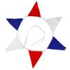 7m 25-Piece Red, White & Blue Cotton Triangle Flags for Children's Birthday Decoration, Photo Backdrops & Western Wedding Decor