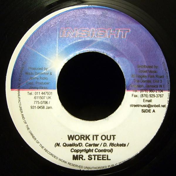 

7inch Record MR. STEEL - Work It Out NONE Insight Jamaica Reggae, Ska & Dub Used