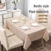 Nordic Style PEVA Waterproof Plaid Tablecloth, Oil-Proof, Luxury Dining or Coffee Table Mat