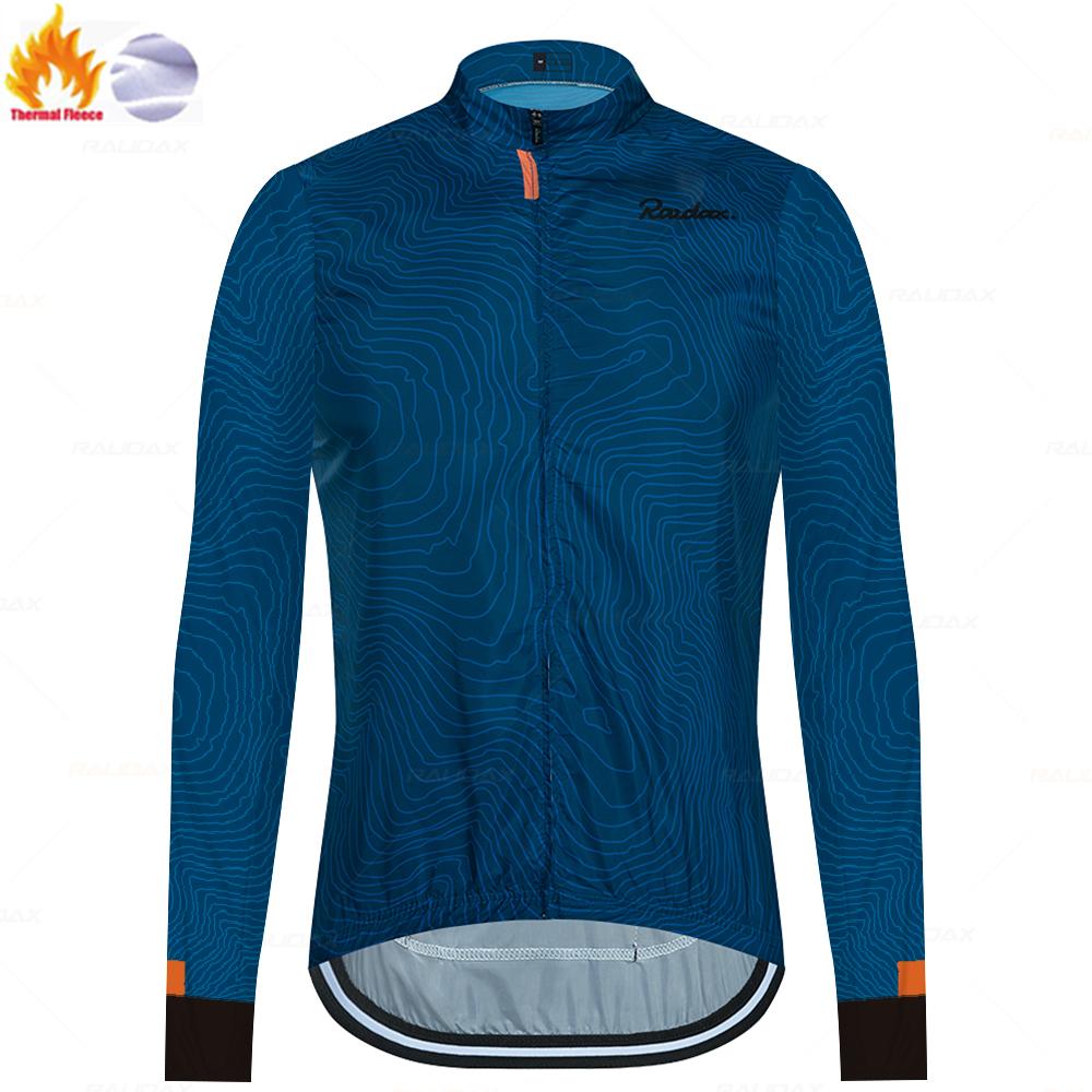 Raudax Warm Cycling Jackets 2026 Winter Thermal Fleece Cycling Clothing Men Long Sleeve Jersey Suit Outdoor Riding Bike Clothes