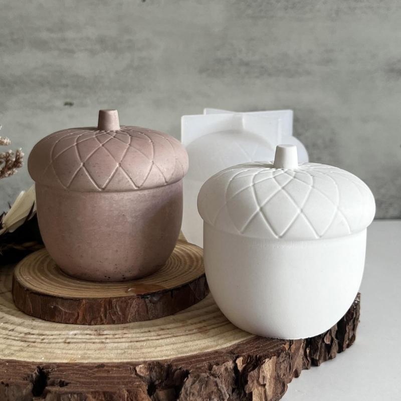 Haselnussform Silikon Kerzenform Silikon Ornamentformen Silikontextur Geeignet für Basteln und Heimdekorationen
