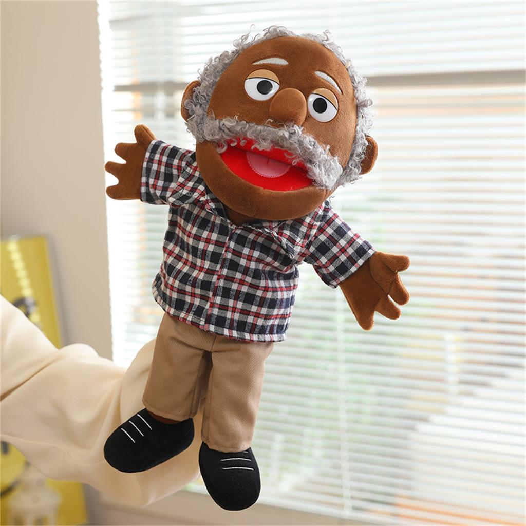 Marionnette à main Family à bouche ouverte pour tout le corps, Jouet en peluche, Marionnette Accessoire de spectacle pour maternelle, Marionnette pour enfants