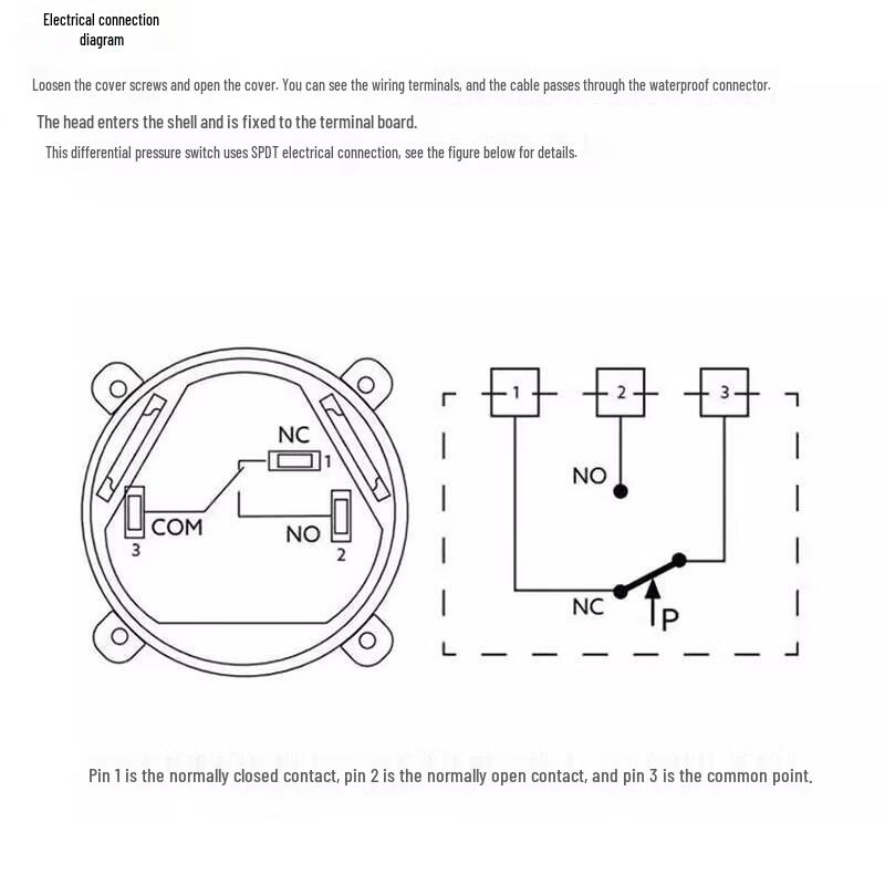 Sensor Controlador de Interruptor de Pressão Diferencial Micro