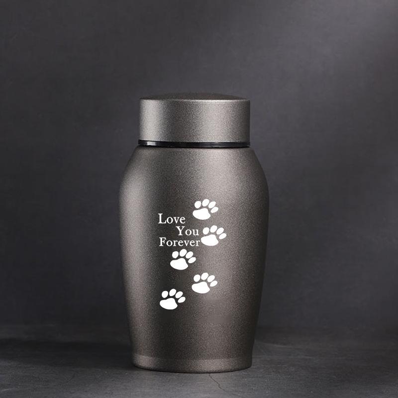 Stainless Steel Pet Cremation Urn for Ashes - Memorial Jar for Cats, Dogs, and Pets