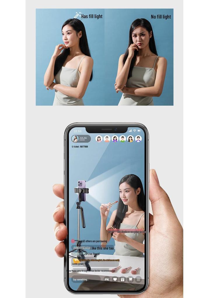 Douyin Bluetooth Selfie Stick & Tripod with Anti-Shake for Photos & Videos