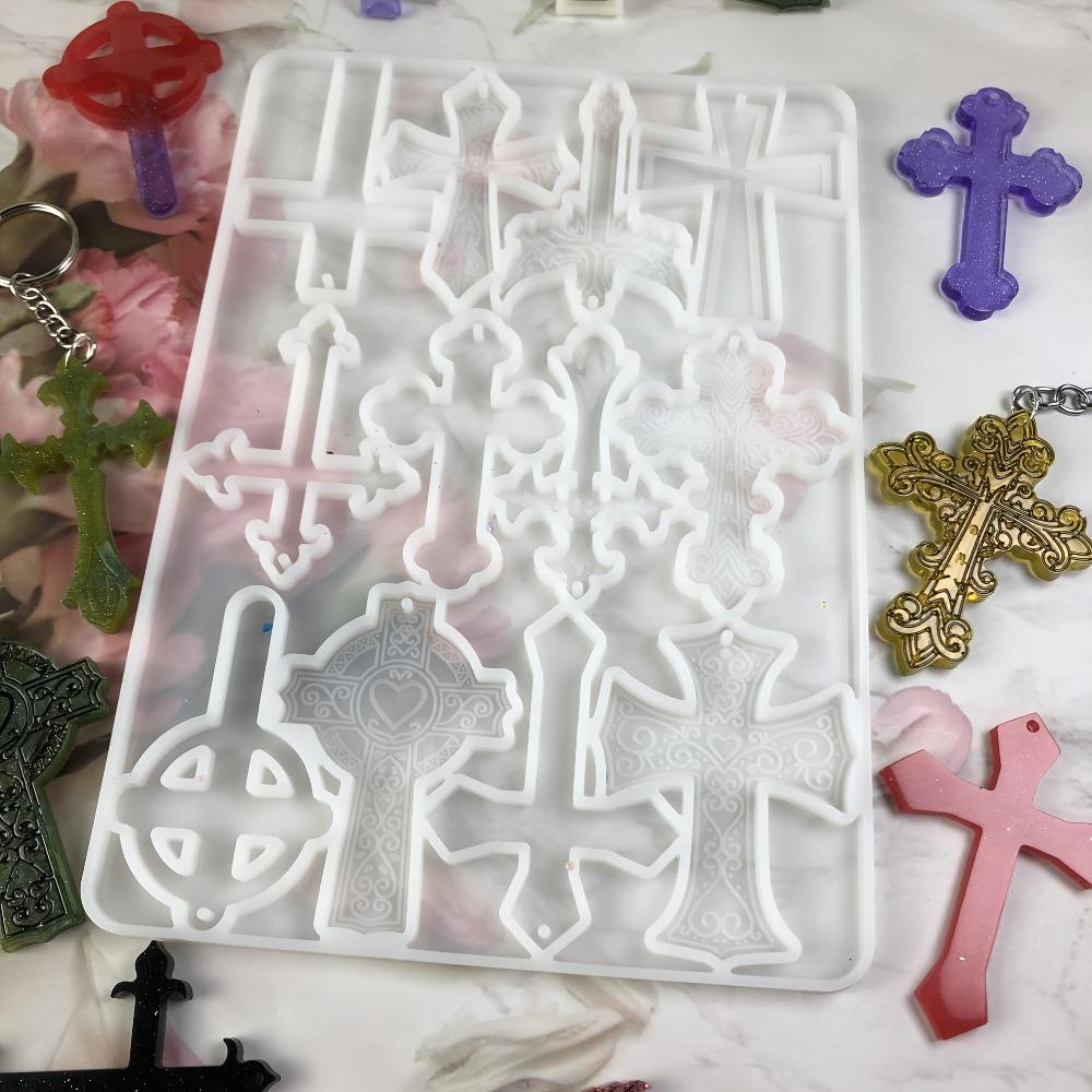 Keychain Resin Silicone Molds, DIY Craft Pendant Keyring Backpack Decor, Rectangle Shape Silicone Molds for Resin Casting