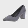 2023 Europäische und amerikanische dicke High Heels: Damen Pumps mit flacher Zehenpartie