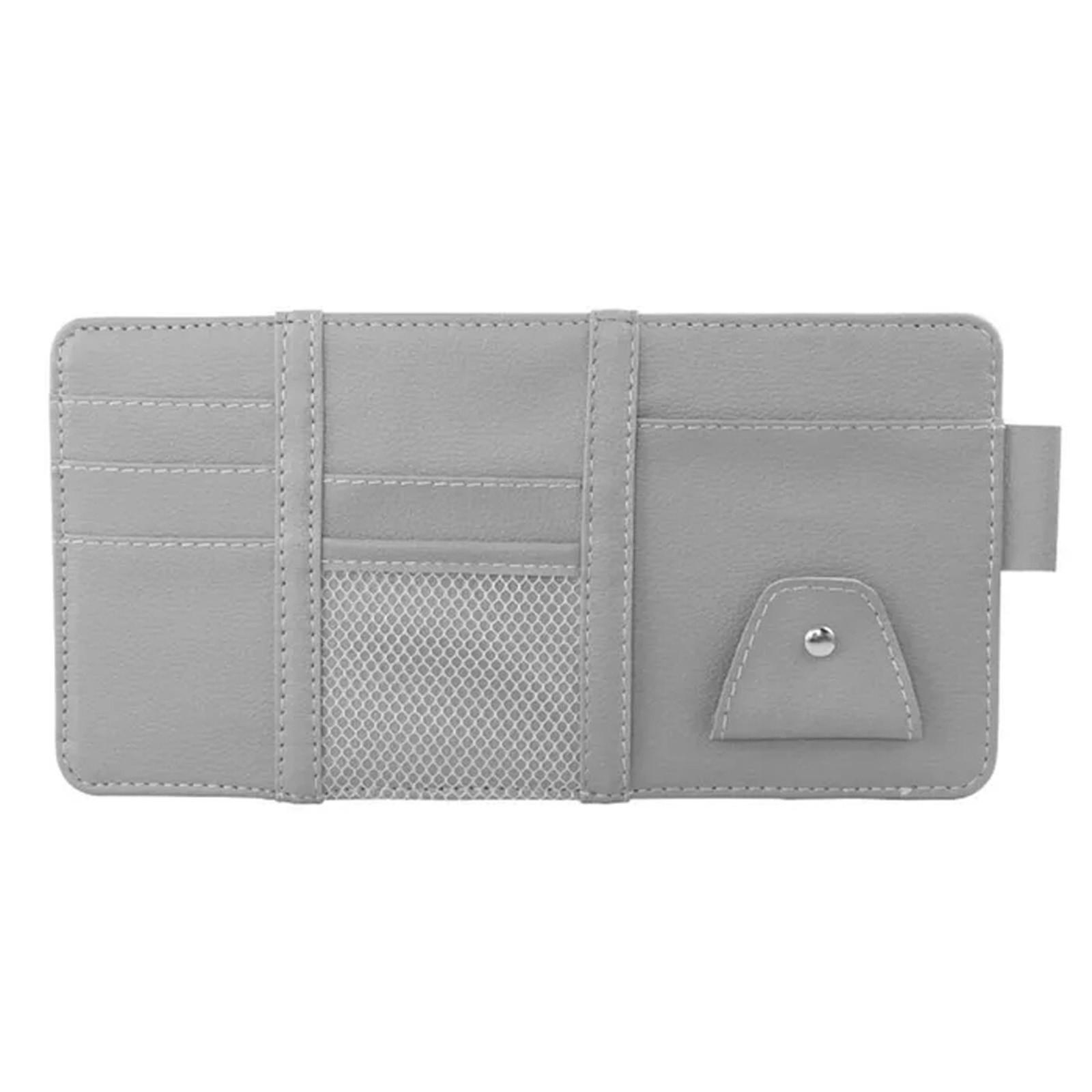 

Автомобильный солнцезащитный козырек, многофункциональный зажим для хранения документов, автомобильный солнцезащитный козырек, зажим для очков, водительские права, хранение визитных карточек, серый One Size серый