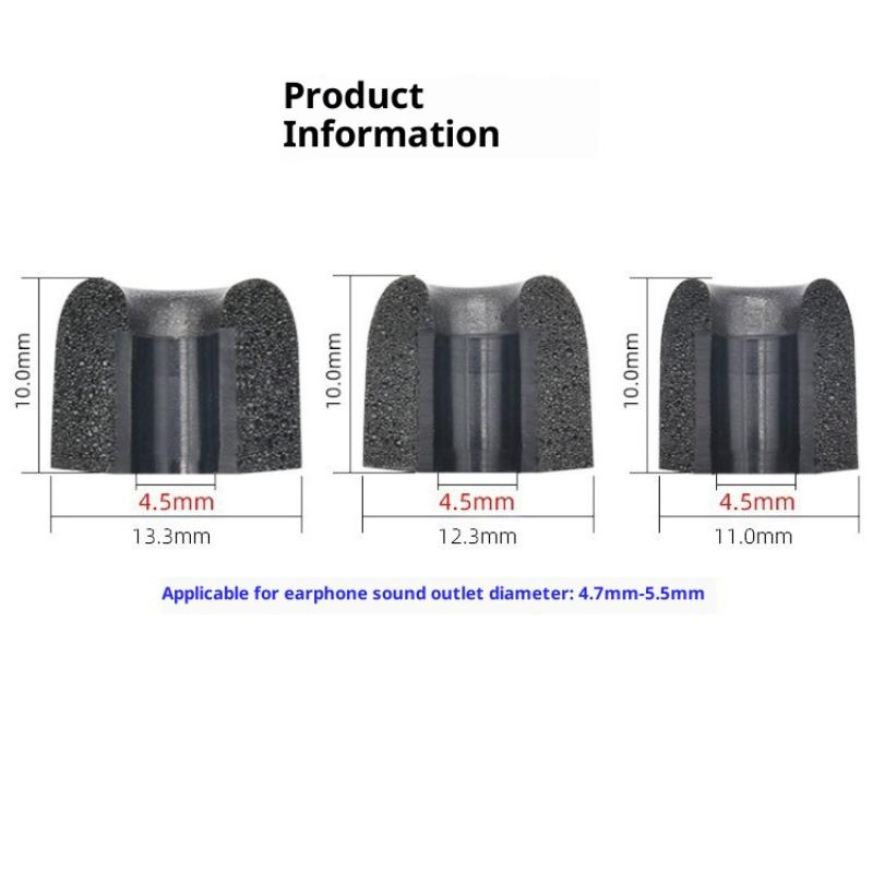 6Pcs 4.5Mm Memory Foam Ear Tips Noise Isolating Replacement Earbud Tips Anti-Slip Headphones Earplugs For In Ear Headphones