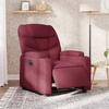 Electric Recliner Chair Wine Red Fabric