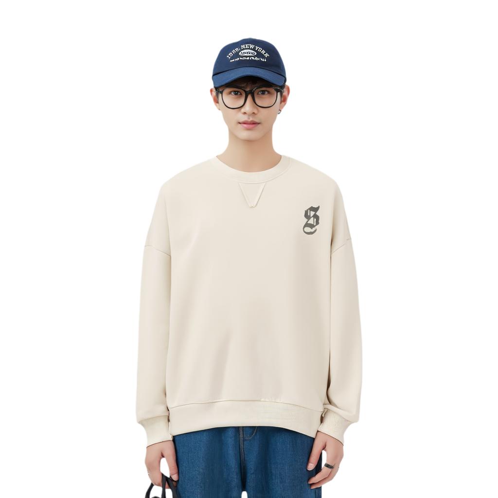 Skechers Sports Alliance Series Knitted Pullover Comfortable Versatile Round Neck Sweatshirt Unisex Sweatshirt L325U048-001J