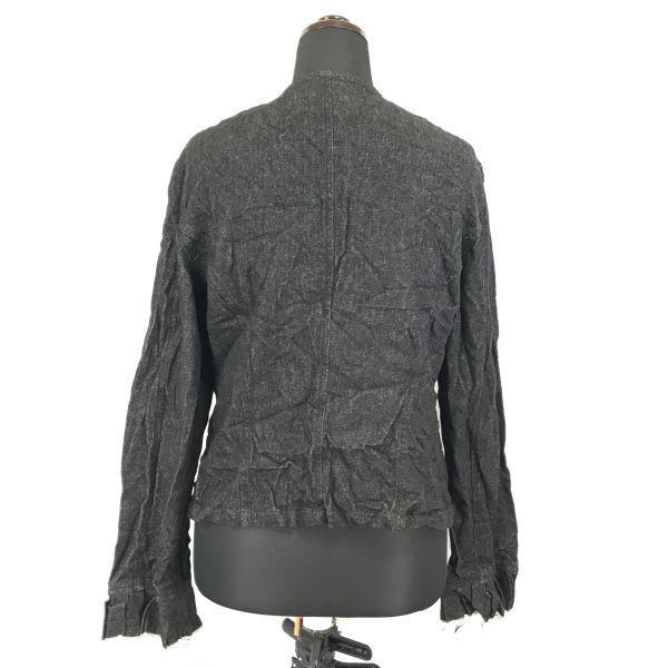 Made in Italy / ARMANI JEANS / Black Denim Chambray Jacket [Women’s M / 38 / Black](USED)