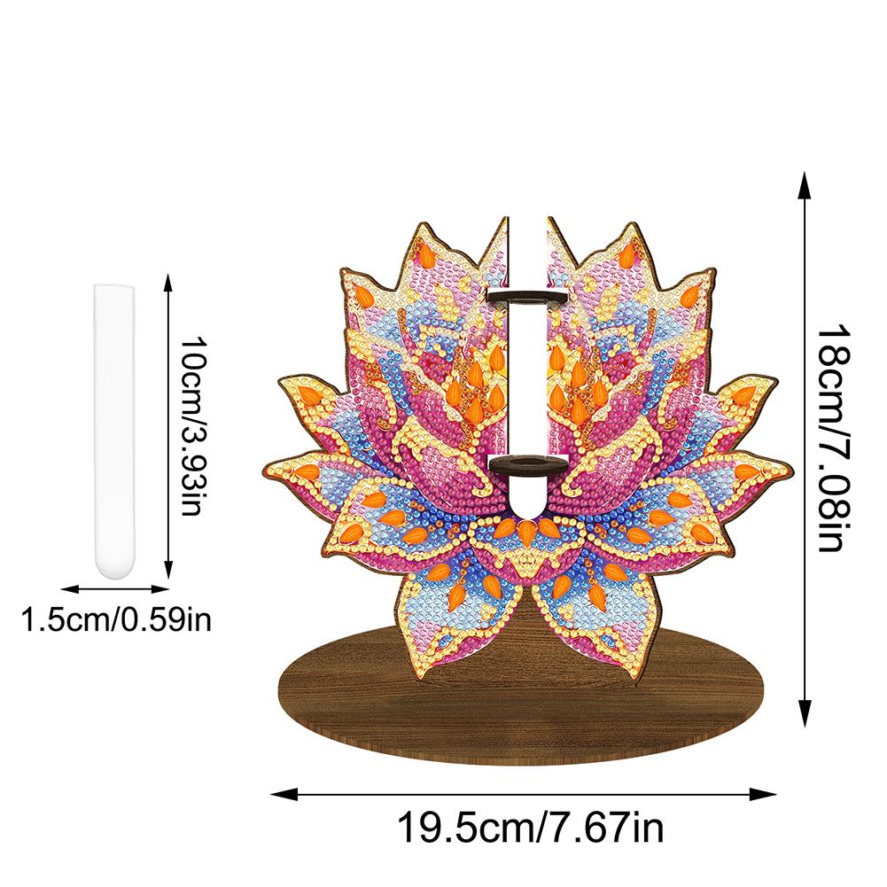 New 2025 Diamond Painting Vase Diamond Rhinestones Table Desktop Ornaments Wooden Vase Home Decorations New Arrivals