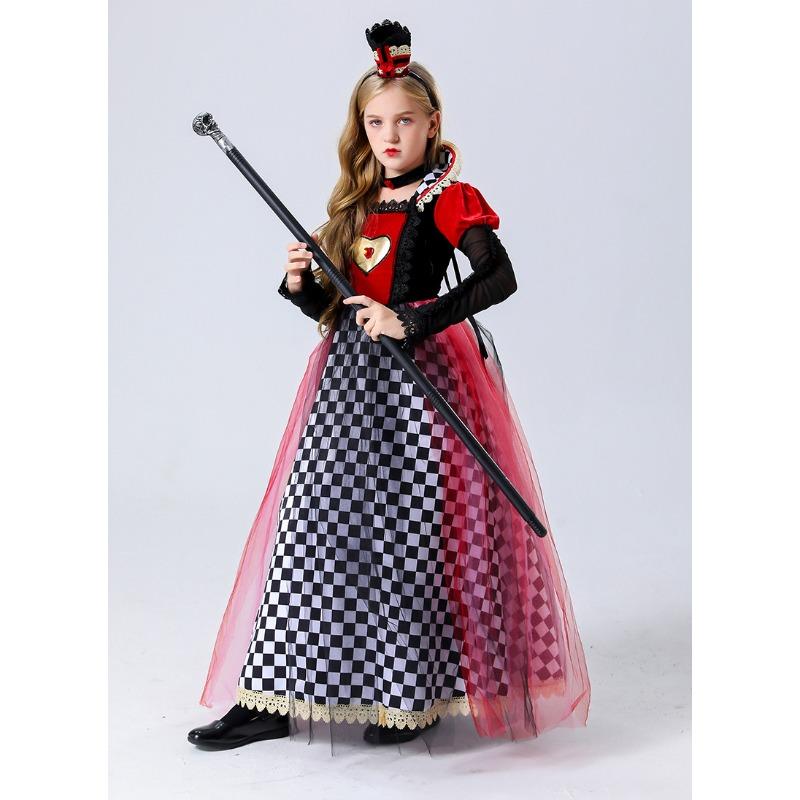 

Хэллоуин Ночь Нового Ужаса в Стране Чудес Королева Червей Моментум Костюм для Девичника Придворное Платье 150cm