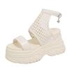 Fashion 9.5CM Women Summer Sandals Open Toe Woven Platform Wedge Sneakers Slippers 2025 Women Casual Shoes Beach Sandálias Das Mulheres