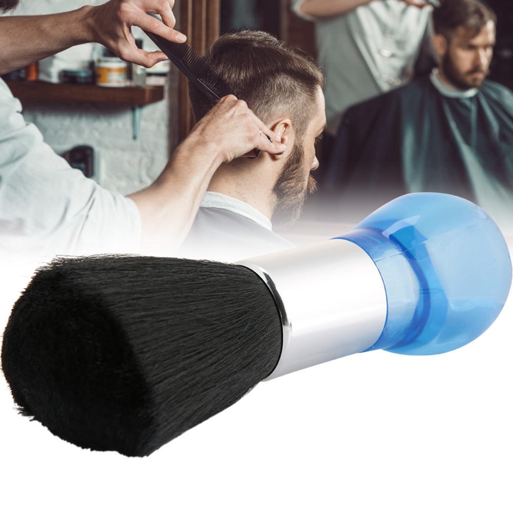Neck Face Duster Brush Barber Hair Clean Hairbrush Cutting Hairdressing Styling Tool (Blue)