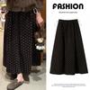 Mid-Length Polka Dot Maternity Skirt - Autumn/Winter 2025 Japanese Retro Style