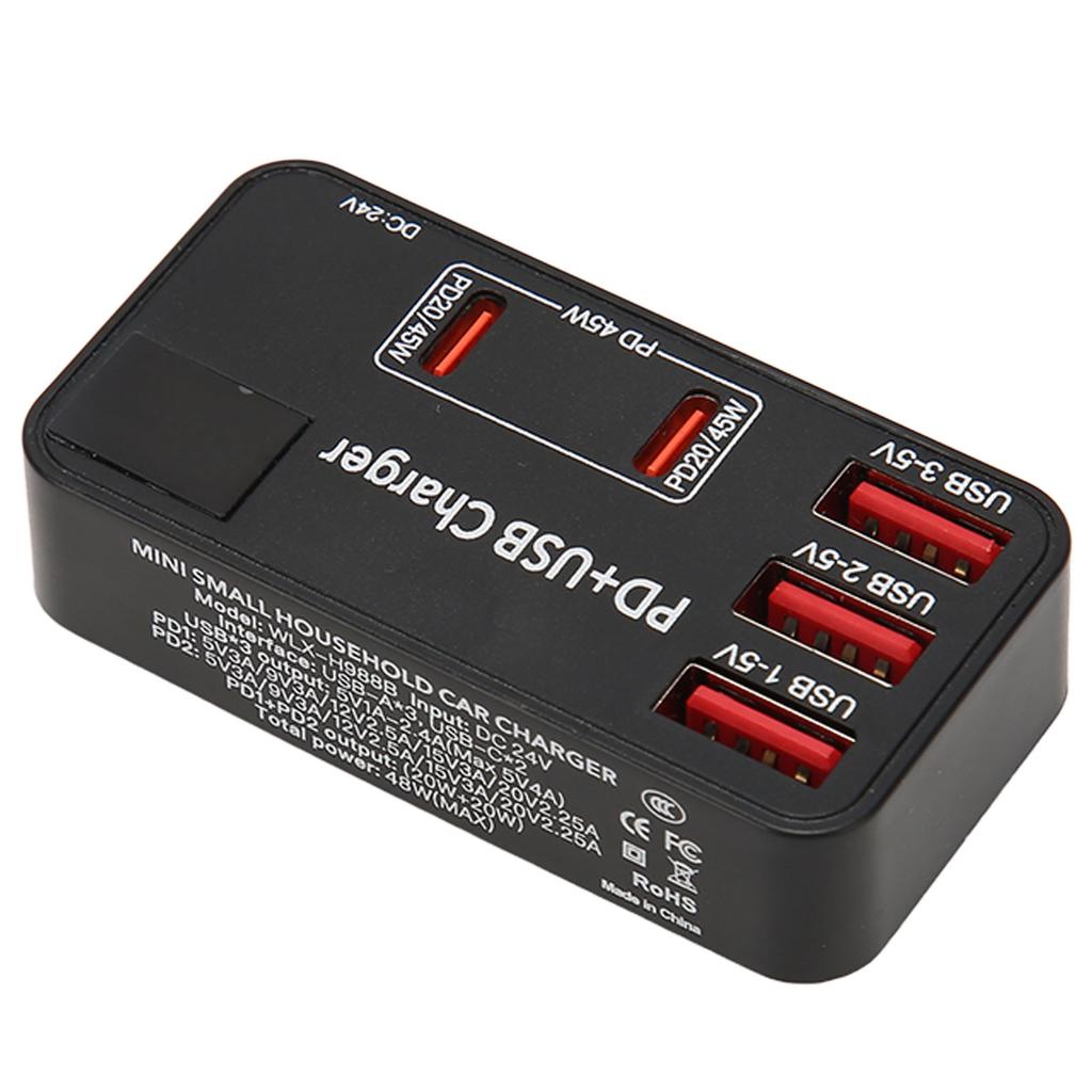 5 Ports USB Ladehub Schnellladung Mini PD Multiport Power Stock Ladestation für Notebook