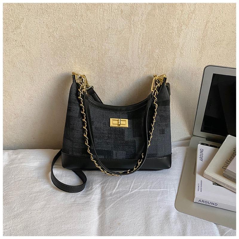 

Модная Сумка на Цепочке - Ретро Сумка через Плечо с Ремешком - Модная и Универсальная Сумка через Плечо чёрный