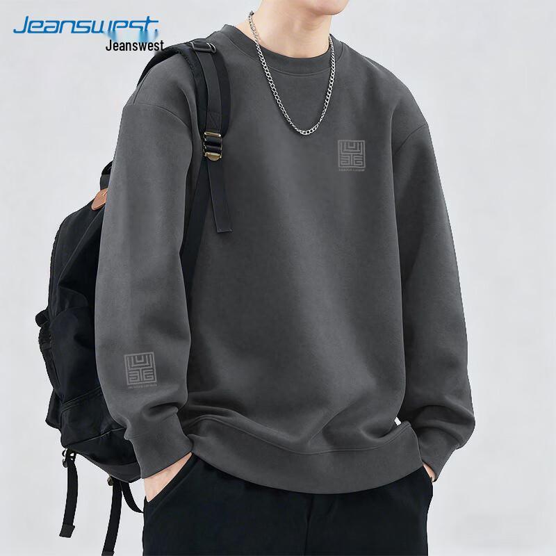 Jeanswest Men's Casual Logo Pullover Sweatshirt