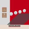 Lot de 4 crochets muraux à ventouse transparents Fackelmann Tecno ref. 61136