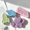 DIY Cartoon Kitten Rocket Planet Silicone Mold Handmade Aroma Candle Gypsum Form Resin Mold Soap Candle Making Supplies
