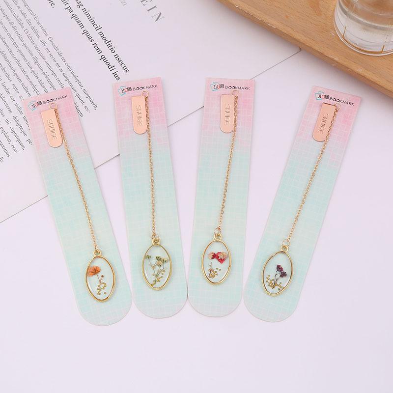 Flowers Butterfly Metal Bookmark School Supplies Book Page Accessories For Girls Kawaii Stationery Book Mark Separador De Libro