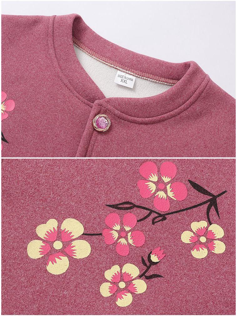 Gemütliches Zweiteiler-Set aus Samt: Strickjacke & Hose für Frauen mittleren Alters & Senioren – Lockere, bequeme Homewear für Oma