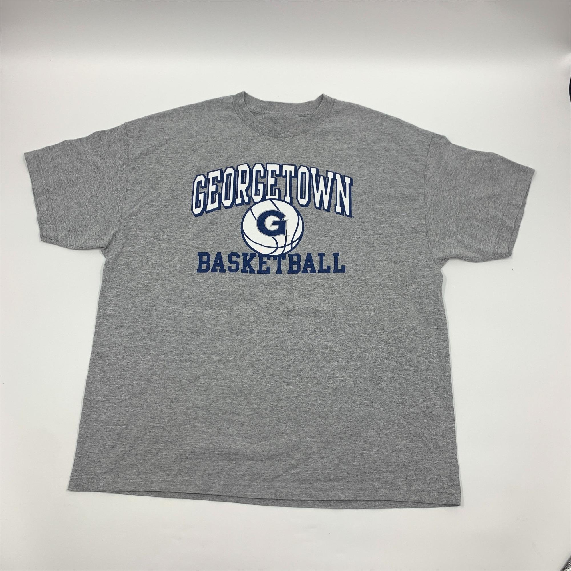 

2025 Новая мужская летняя винтажная футболка NCAA Georgetown University Players Edition Elite Sports для баскетбола, повседневная, с круглым вырезом, свободного кроя 4XL