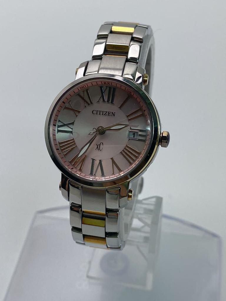 CITIZEN C207 Excellent Cross Sea Watch with pink, H010-T014194 radio-controlled solar-powered women's dial