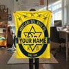 1 Stück Maccabi Fanartikel Benutzerdefinierter Name Gemustert Flanelldecke Geeignet Für Alle Jahreszeiten Für Heimdekoration Wärme Und Komfort Geschenke Feiertagsgeschenk