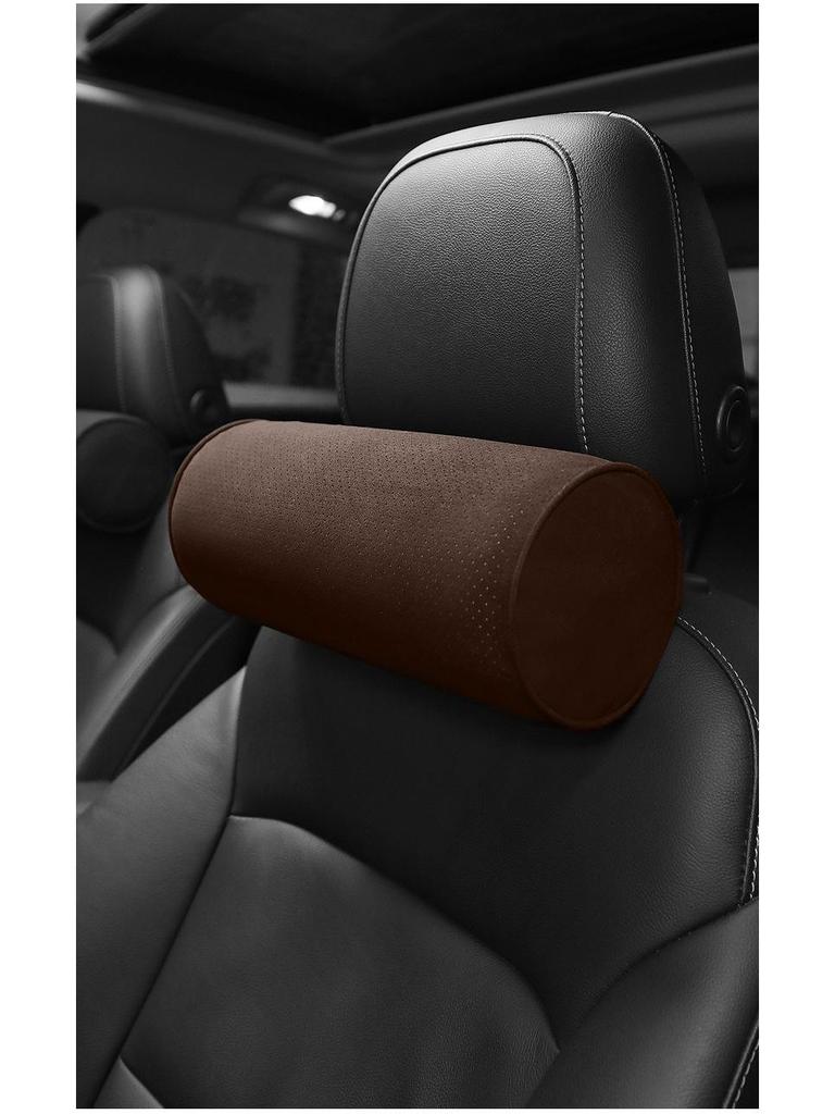 Uniwersalna Para Poduszek z Zamszu na Szyję i Podparcie Lędźwiowe do Fotela Samochodowego
