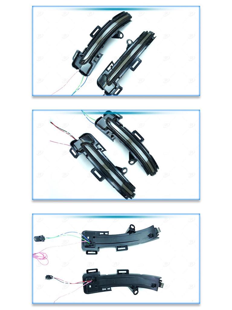 MG Pilot Rearview Mirror Sequential Turn Signal with Dynamic DRL Blue Touch Modification