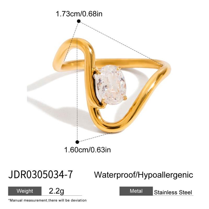 Zirconite Hand Jewelry, Small Sugar-shaped Ring, Titanium Steel Jewelry, Women's Light Luxury Stainless Steel