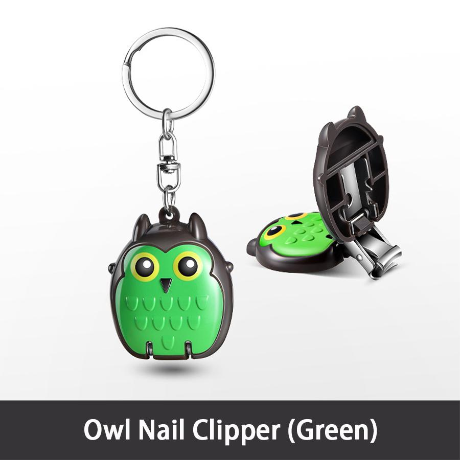 Сова Кусачки для ногтей Бытовые Мини Складные Кусачки для ногтей Одинарный Набор с Брелоком Подвесное Украшение Защита от Брызг Нож для ногтей