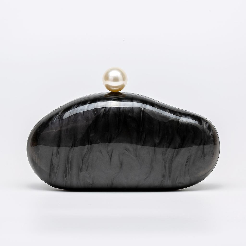 Shell Clutch Bag Acrylic Pearl Color Purse Women Wedding Evening Party Cute Ivory Pearl Coffee Color Handbag New 2025