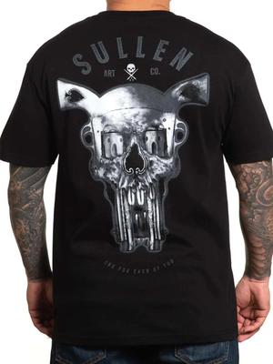 Sullen Herren Doppelzug Kurzarm Standard T-Shirt Tätowiermaschine und Totenkopf Tee