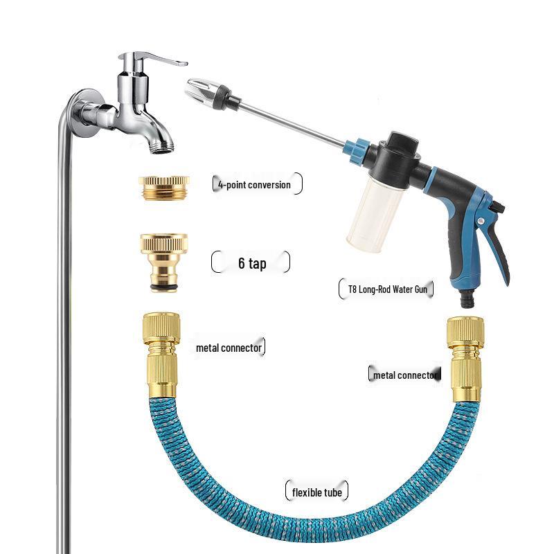 Exclusive Retractable Garden Hose & High-Pressure Water Gun for Gardening & Car Washing