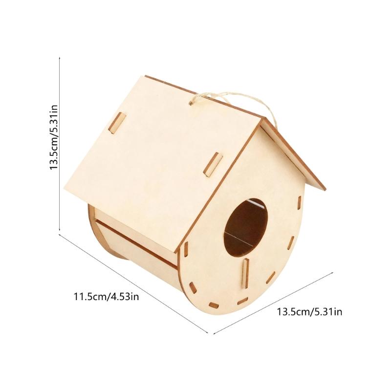 Hands On Learning Bird House Making Set Easy to Assemble Wooden Bird Shed Craft Supplies For Children Students Education